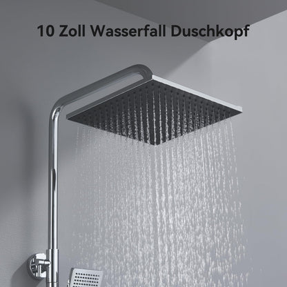 Auralum Duschgarnitur Regendusche Quadratisch 25x25cm ohne Armatur