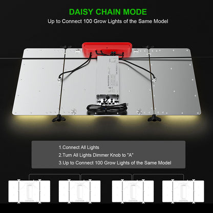 AGLEX K4000 LED Grow Lampe - Dimmbar Vollspektrum Daisy Chain