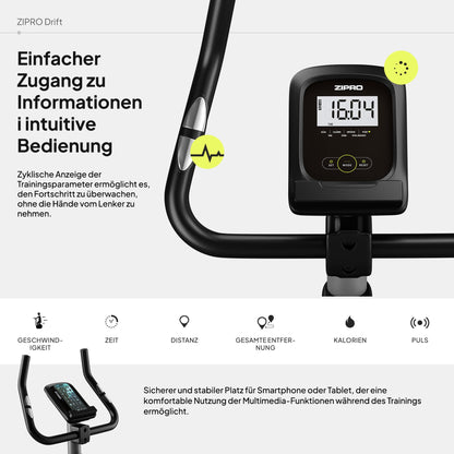 Zipro Heimtrainer Drift - Ergometer Fitnessbike