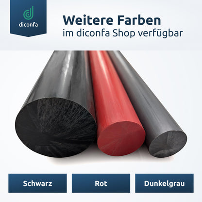 diconfa PVC Rundstab schwarz – Wunsch-Ø & Länge auf Mass