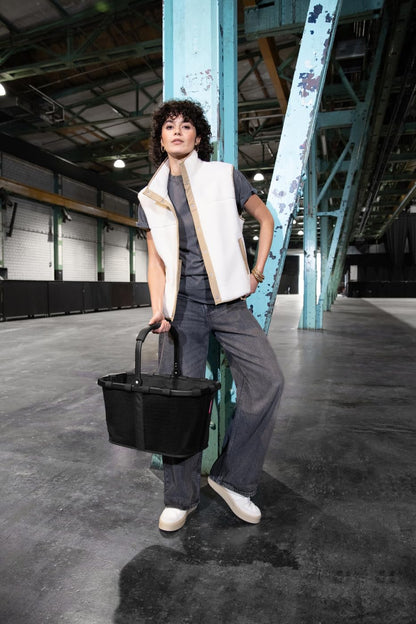 reisenthel carrybag frame mesh black Einkaufskorb mit Innentasche