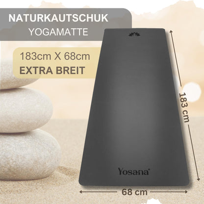 Yosana Yogamatte Naturkautschuk Ultra Grip ECO PU 183x68cm