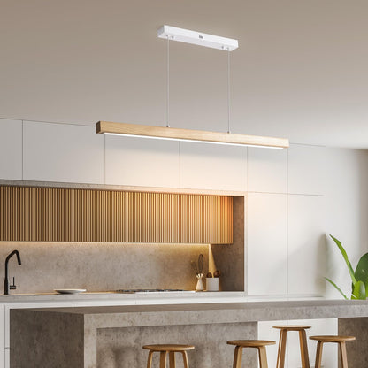 Pinrutar Holz LED Pendelleuchte - dimmbar Esstisch L100CM 36W