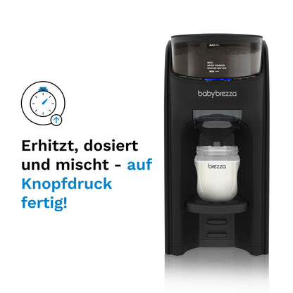 Baby Brezza Formula Pro Advanced – Automatischer Flaschenzubereiter – Mischt Milchpulver & Wasser perfekt per Knopfdruck – 3 Temperaturen – Für alle Flaschen & Pulver – BPA-frei, schwarz
