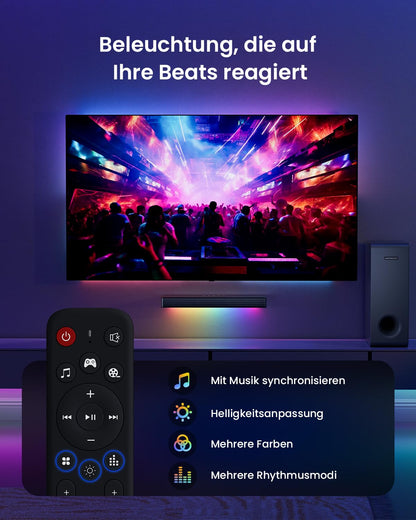 MEREDO 3.1 Soundbar mit Subwoofer – Gaming RGB, TV & PC Heimkino