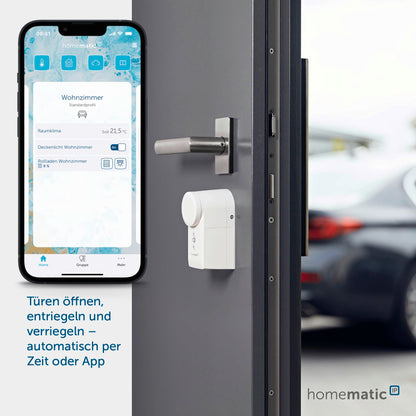 Homematic IP Smart Home Starter Set Mini Zutritt – Elektronisches Türschloss