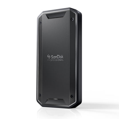 SanDisk PROFESSIONAL PRO-G40 Mobile NVMe SSD 1 TB: Schwarzes, kompaktes Rechteck. Externe NVMe-Speicherlösung für schnelle Datenübertragung.