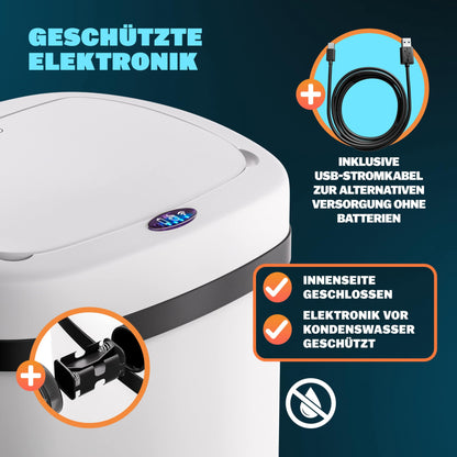 Monzana Sensor Mülleimer 58 L Automatik Abfalleimer - Creme