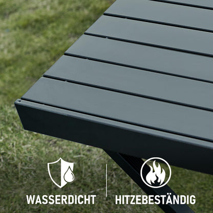 TIMBER RIDGE Campingtisch klappbar höhenverstellbar Aluminium schwarz