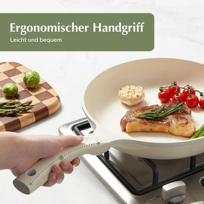 Redchef Keramik Topfset Induktion, 11-teiliges Kochgeschirr-Set, Beige