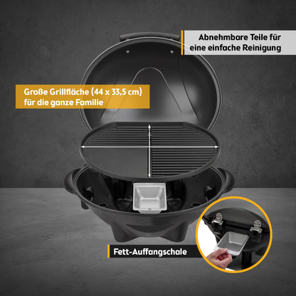 TZS First Austria Elektrogrill FA-5350-1 2 in 1 Tisch- & Standgrill