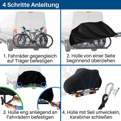 HiLo sports Fahrradabdeckung Heckträger 2 Fahrräder – 6m Seil