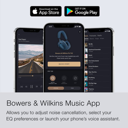 Bowers & Wilkins PX7 S2 Kopfhörer – Bluetooth Noise Cancelling Blau