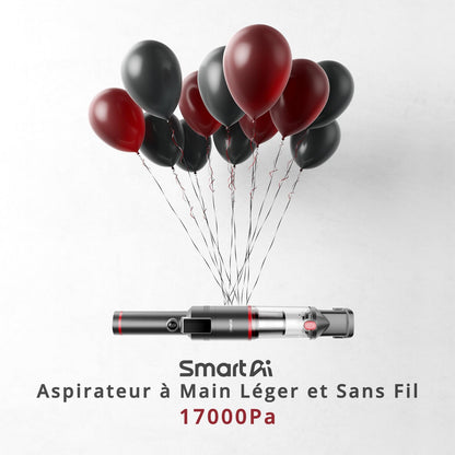 SmartAI H5 Handstaubsauger kabellos mit LED-Display, 17 kPa