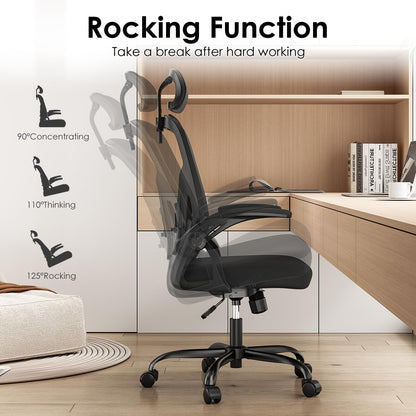 Farini Bürostuhl ergonomisch höhenverstellbar mit Kopfstütze