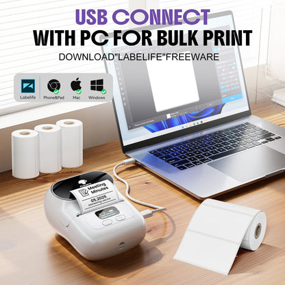 Phomemo M110 Etikettendrucker Bluetooth, tragbarer Thermodrucker