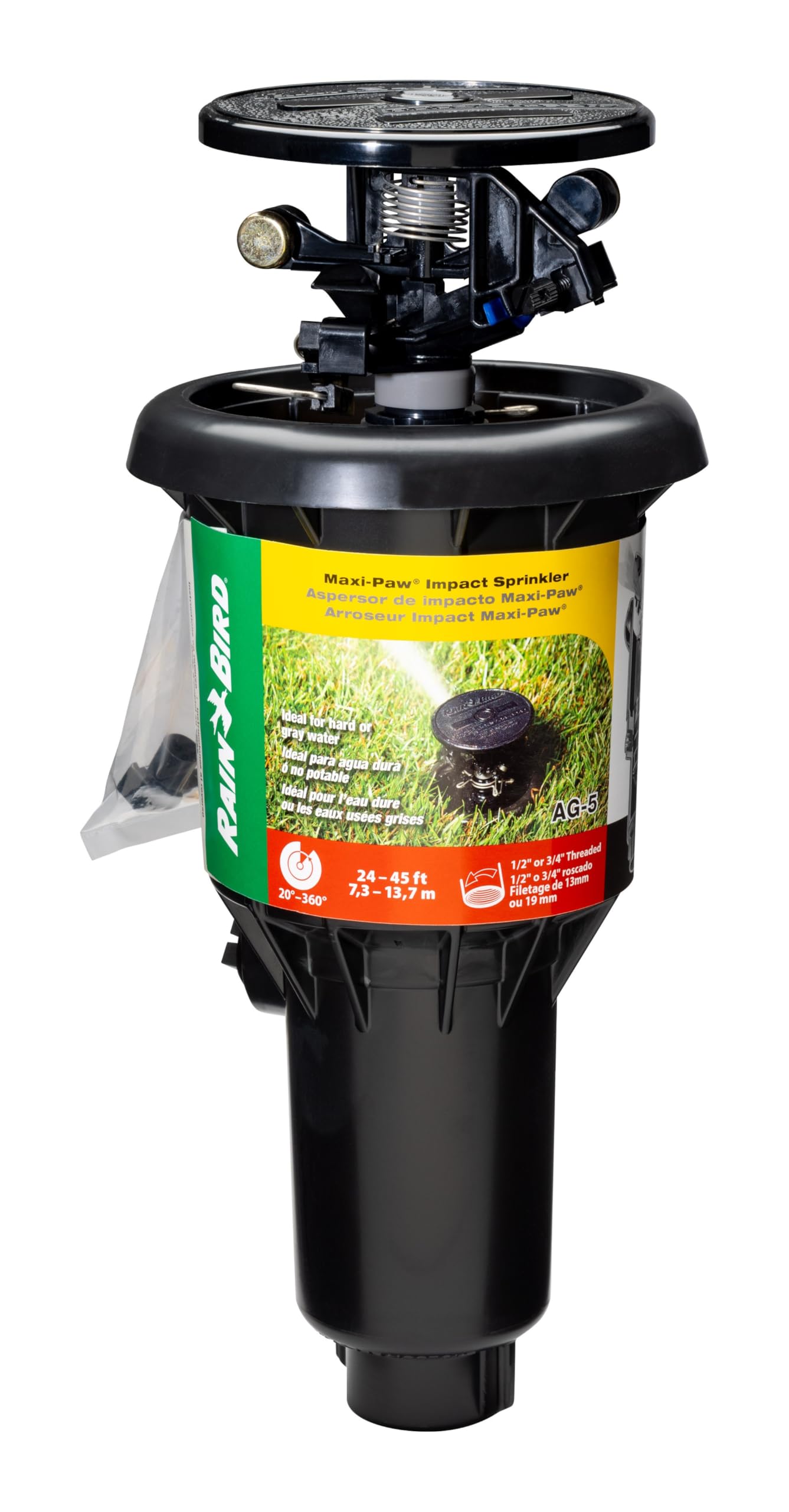 Rain Bird AG-5 Versenkregner, 20°–360° einstellbar, 6,1–12,4 m