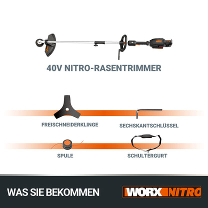WORX Nitro WG186E.92 Akku Trimmer Freischneider 40V ohne Akku