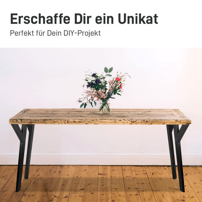 Natural Goods Berlin Y Legs Tischbeine 4er Set - Schwarz 72 cm