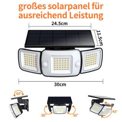 INTELAMP Solarleuchte für aussen mit Bewegungsmelder, 2er-Set