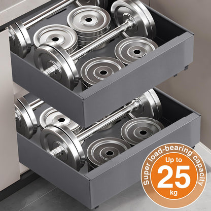 Aonext Teleskopschublade ausziehbar Küchenschrank Organizer 2er Set