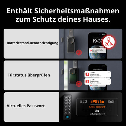 SwitchBot Smart Lock Pro WLAN Türschloss - Touchscreen Tastatur