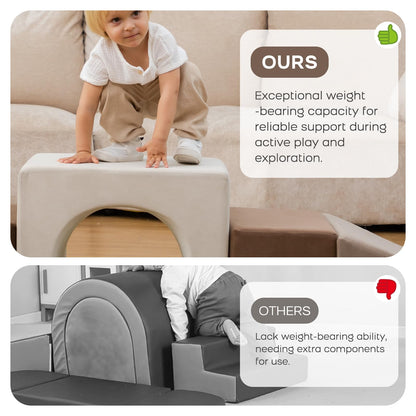 BanaSuper Schaumstoff Kletterblöcke Set XXL - Grau