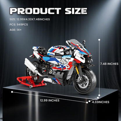 Reobrix 99040 Motorrad 1000 RR Klemmbausteine-Set, 949 Teile