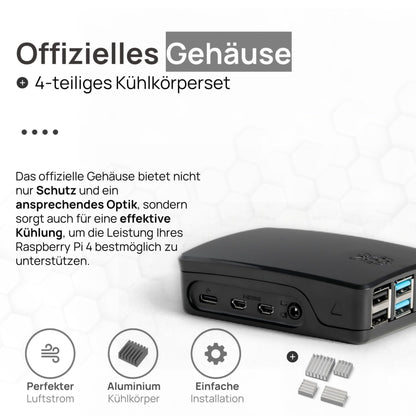 Raspberry Pi 4 4GB Starter-Kit - 64GB Black Edition