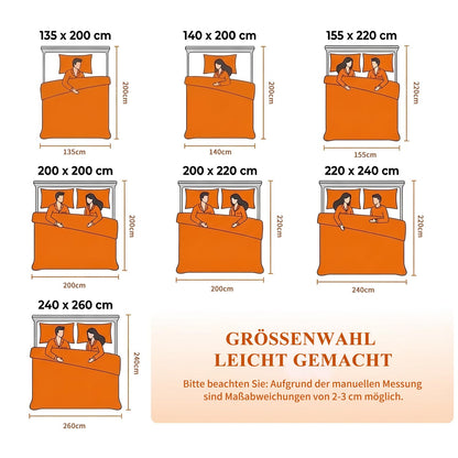 Aisbo Bettdecke 200x220 cm Ganzjahresdecke Steppbettdecke 300 GSM