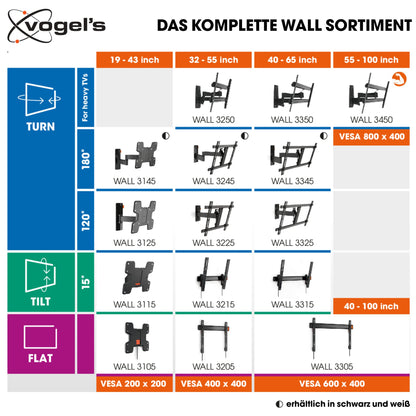 Vogel's WALL 3225 schwenkbare TV Wandhalterung 32-55 Zoll