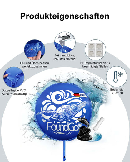 FoundGo Poolkissen Winter Überwinterungskissen XXL Ø4m – 0.4mm