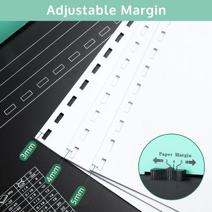 OFFNOVA Bindemaschine 21-Loch Spiralbindung 450 Blatt - Starter Kit