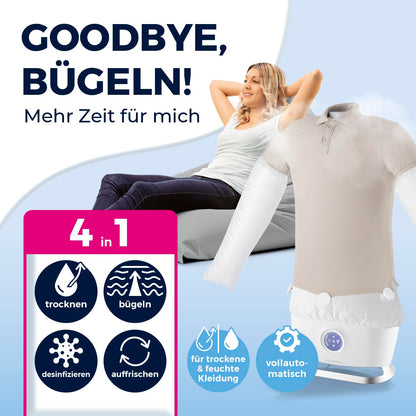 CLEANmaxx Hemdenbügler Bügelautomat – Dampf & Hosenaufsatz
