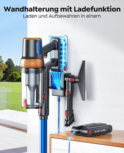 INTETURE BP50 Akku-Staubsauger 600W kabellos mit Wandladestation