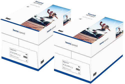 inapa tecno Speed Druckerpapier A4, 80 g/m², weiss, 5000 Blatt, Stapel weisser A4-Blätter