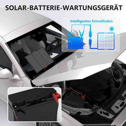 MHPOWOS Solar-Panel 50W 12V Autobatterie-Ladegerät - Portable