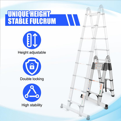 Profi Teleskopleiter Mehrzweckleiter - Aluminium 5M