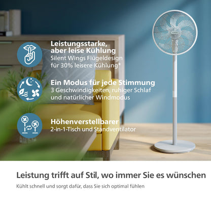 Philips Serie 2000 Standventilator - 2-in-1 Weiss CX2550/00