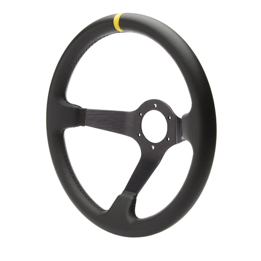Simoni Racing Car/350P Sportlenkrad A Kelch Leder Schwarz/Gelb
