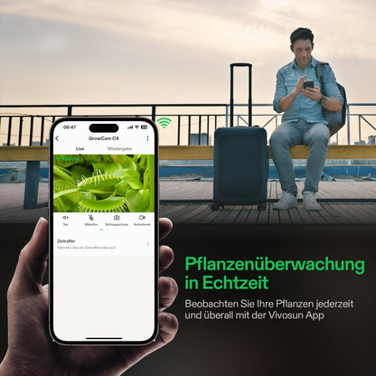 VIVOSUN GrowCam C4 2K QHD WLAN Kamera für Growzelt & Indoor