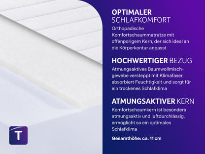 Traumnacht Easy Comfort Kaltschaummatratze 90x200 cm H3 mittelfest