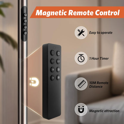 BBHome Stehlampe Deckenfluter LED dimmbar Leselampe - Silber