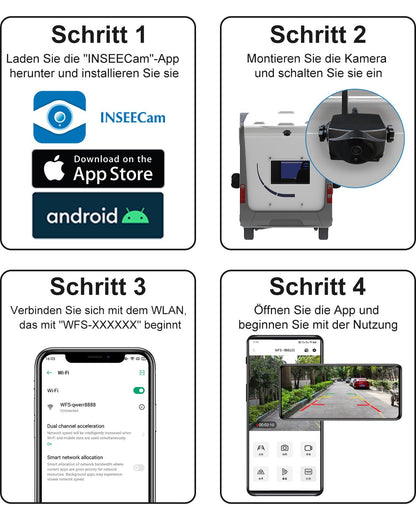 STONVUE S10-WF818P Solar Rückfahrkamera WLAN mit Nachtsicht