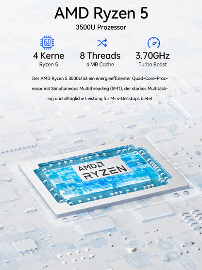 GMKtec NucBox G10 Mini PC - Ryzen 5 3500U, 16GB/512GB, W11 Pro