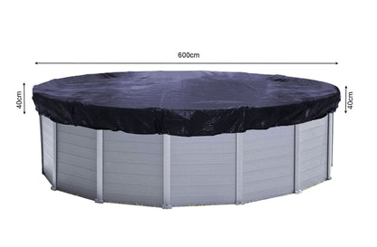 QUICK STAR Poolabdeckung Rund Ø 680 cm - Schwarz Solar Winter
