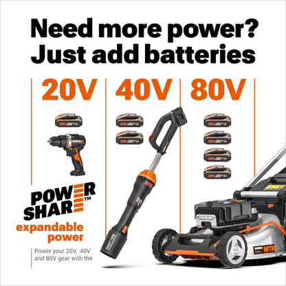 WORX WX814.9 Nitro Brushless Akku-Winkelschleifer - 125mm, ohne Akku