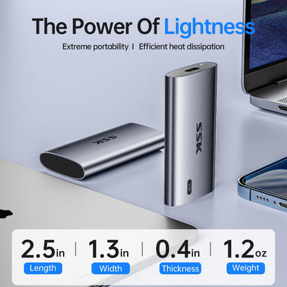 SSK Portable NVMe SSD Externe Festplatte USB 3.2 Gen2x2 – 2 TB