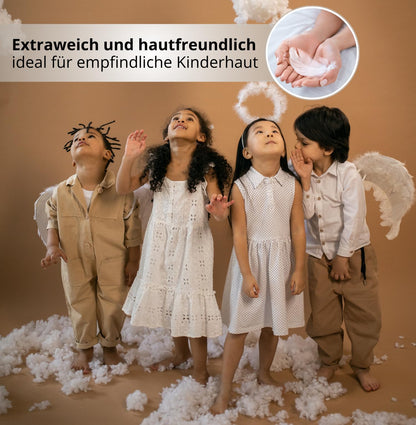 ALAVYA HOME Hausbett Deko Set 3-tlg Bio-Musselin Kinderzimmer - Hellrosa