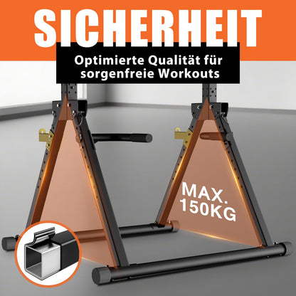 DH FitLife Power Tower Dip Station faltbar | Klimmzugstange bis 150 kg